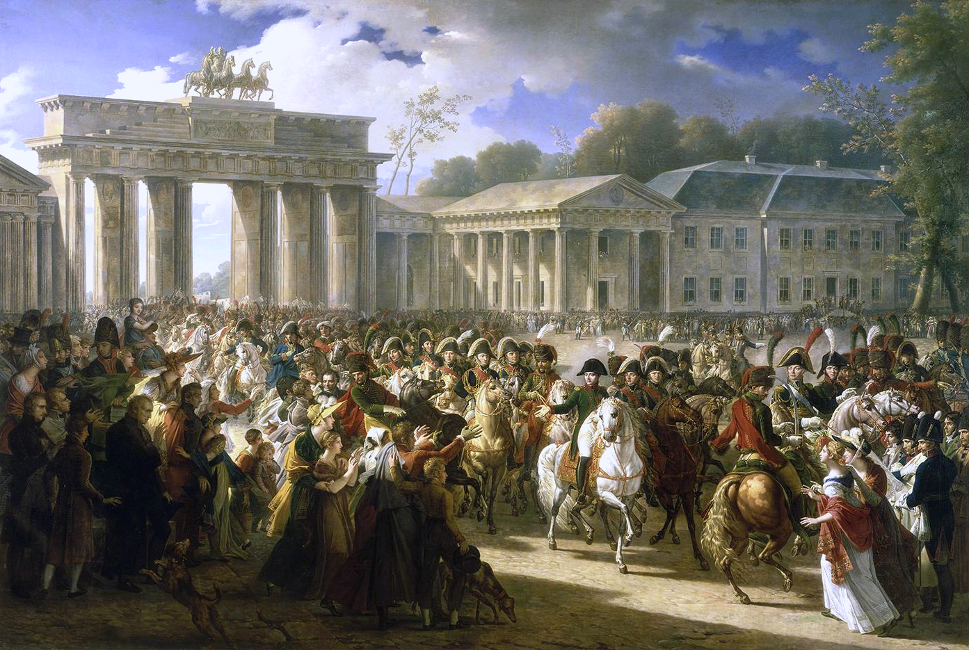 Napoleon zieht 1806 im Triumpfzug durch das Brandenburger Tor