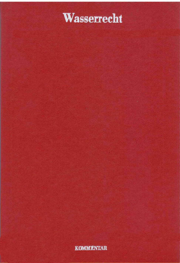 Kommentar zum DDR-Wassergesetz von 1982 einschließlich zugehöriger Durchführungsverordnungen, Titelseite